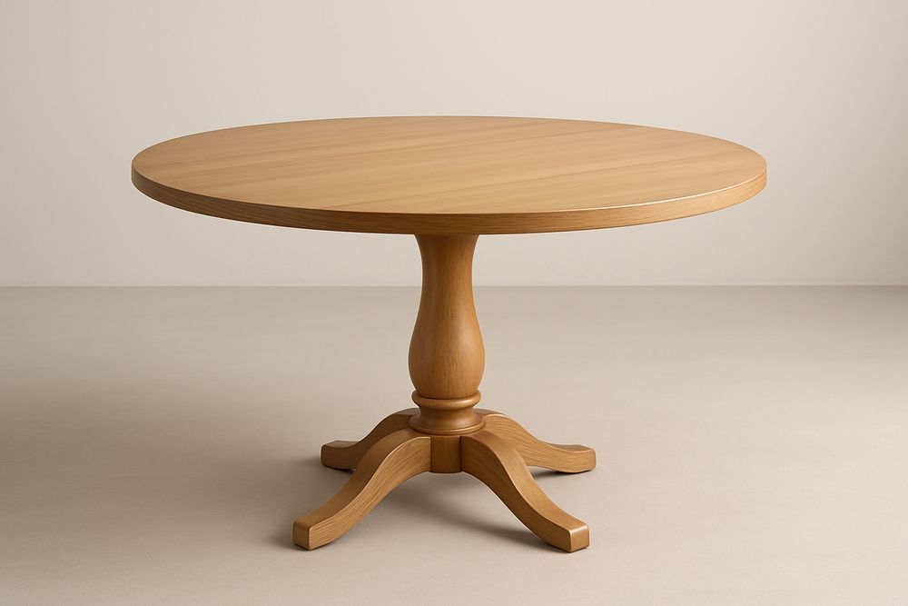Table en Bois Massif Diamètre120 cm-Verdaflora