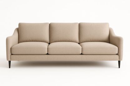 Canapé 3 Places Tissu Beige-Verdaflora