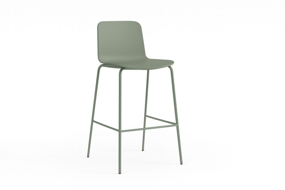 Tabouret de Bar en Polypropylène et Métal Vert-Verdaflora