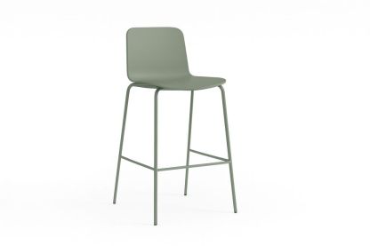 Tabouret de Bar en Polypropylène et Métal Vert-Verdaflora