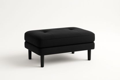 Pouf en Tissu Noir 70x45x40cm-Verdaflora