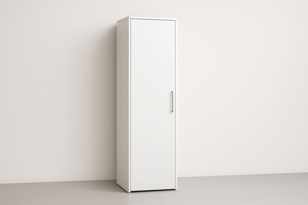 Armoire de rangement en bois 180x60x40 cm Blanc porte simple-Verdaflora