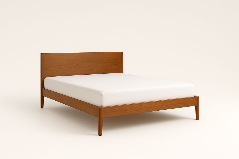 Lit en bois avec matelas en mousse - 140x200 cm-Verdaflora