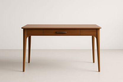 Bureau en bois massif avec tiroir marron-Verdaflora