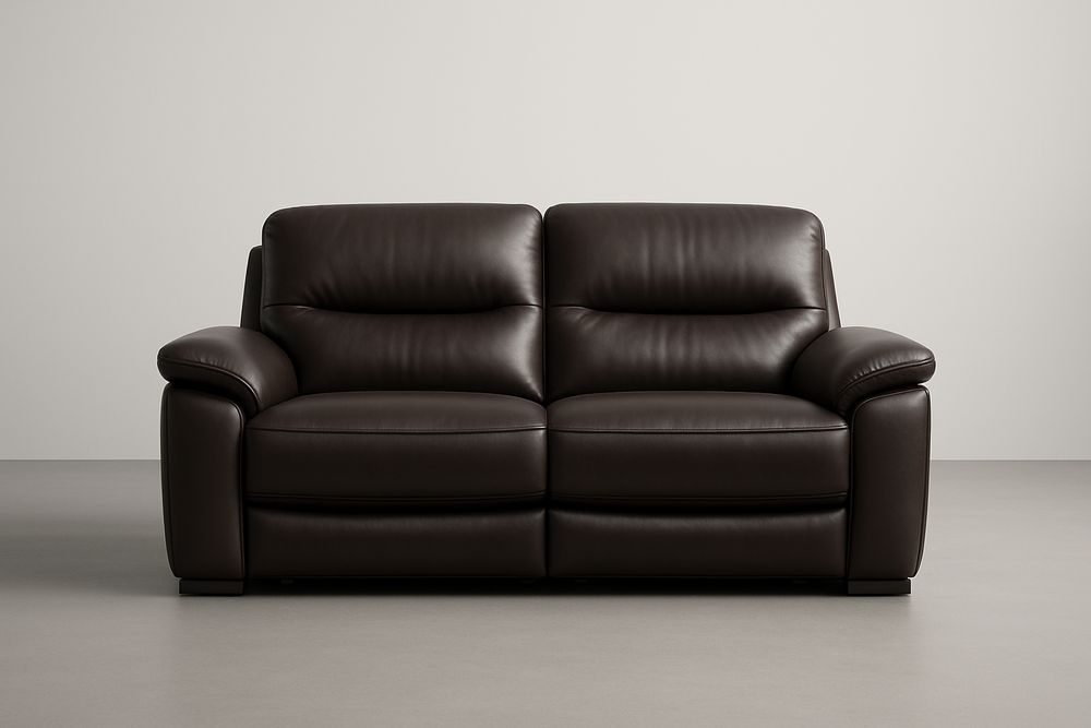 Canapé 2 places en cuir PU Marron Foncé-Verdaflora