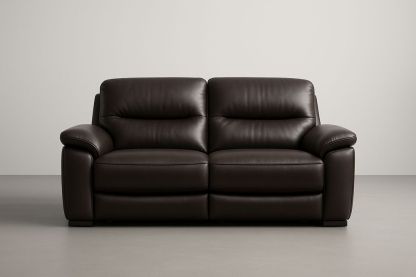 Canapé 2 places en cuir PU Marron Foncé-Verdaflora