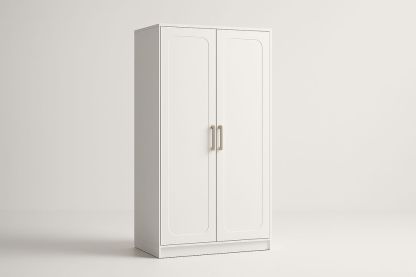 Armoire deux portes en bois composite blanc-Verdaflora