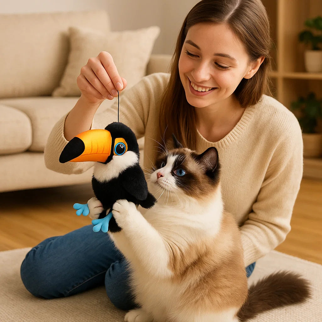 ⚡ SLEVA AŽ 50 %! Hračka pro kočky s mávajícími křídly