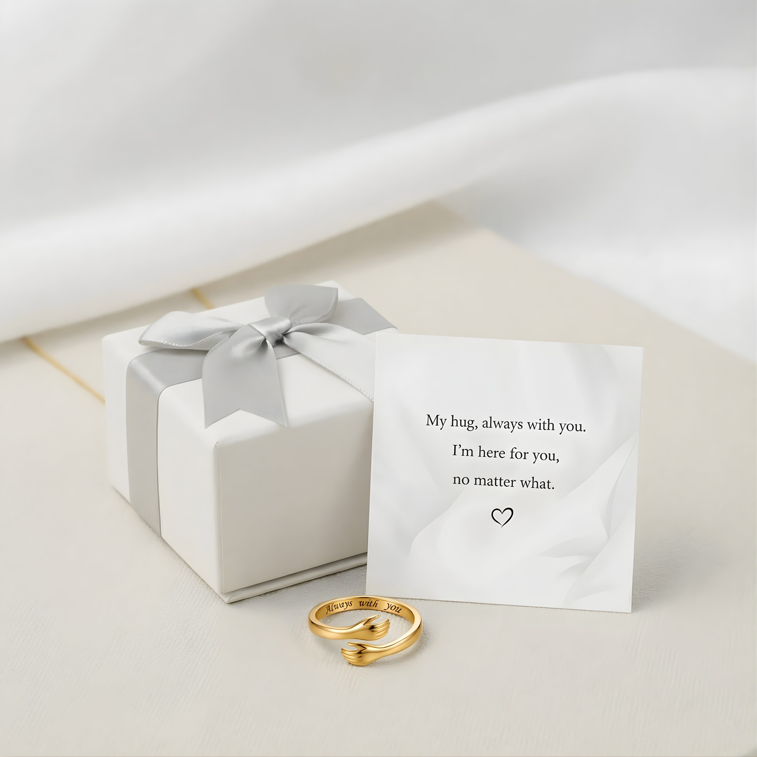 🤍Пръстен „Always With You“ – Прегръдка