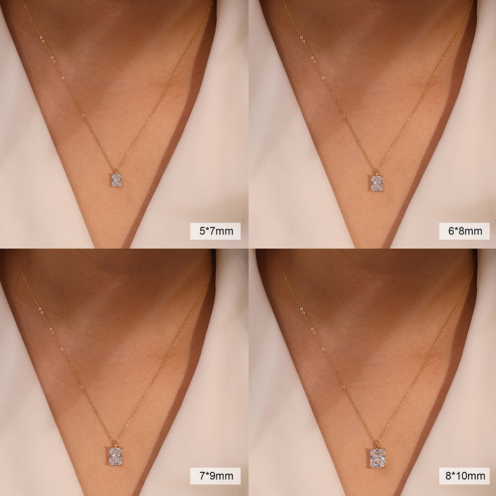 💎Luxury Solitaire Ideal Cut Moissanite Necklace✨