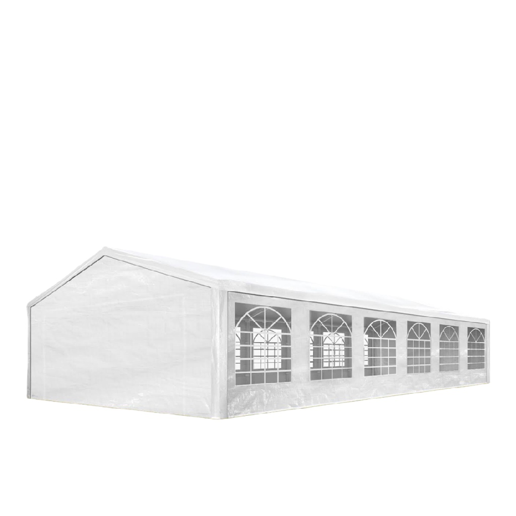 Namiot ogrodowy eventowy PE, biaﾅＺ, z oknami ﾅＶkowymi-originnewmexico.store