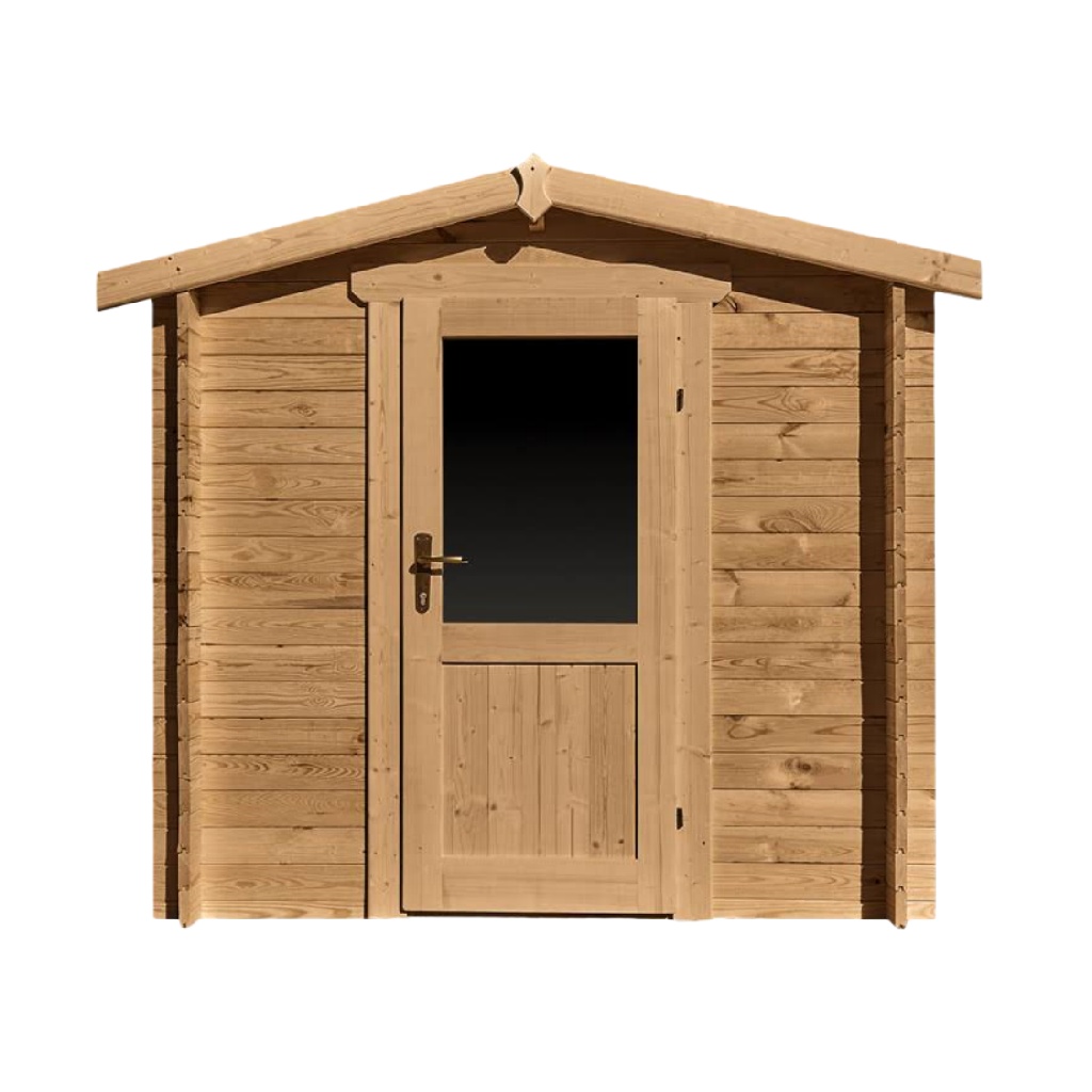 Drewniany domek ogrodowy narzędziowy z drzwiami i oknem, naturalny-originnewmexico.store
