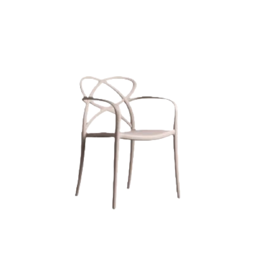 Nowoczesne krzesło metalowe z podłokietnikami – minimalistyczny design-originnewmexico.store