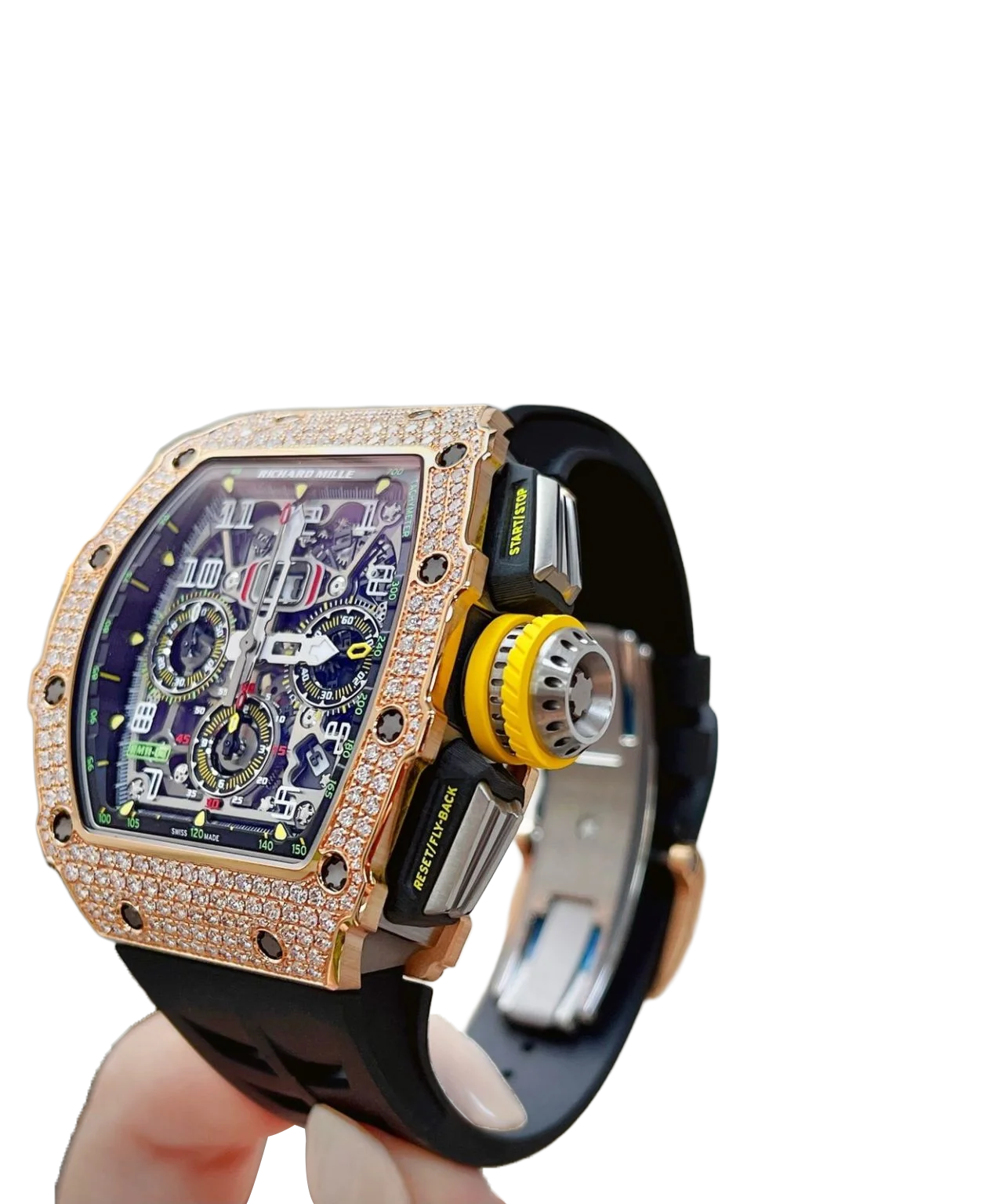 Richard Mille RM 11-03 Flyback Chronograph Diamond Set Rose Gold