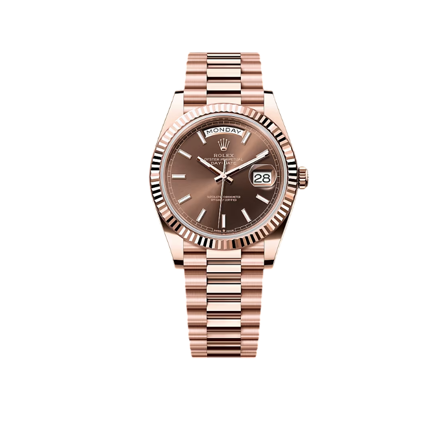 Rolex Day-Date 40mm Rose Gold Chocolate Dial m228235-0053
