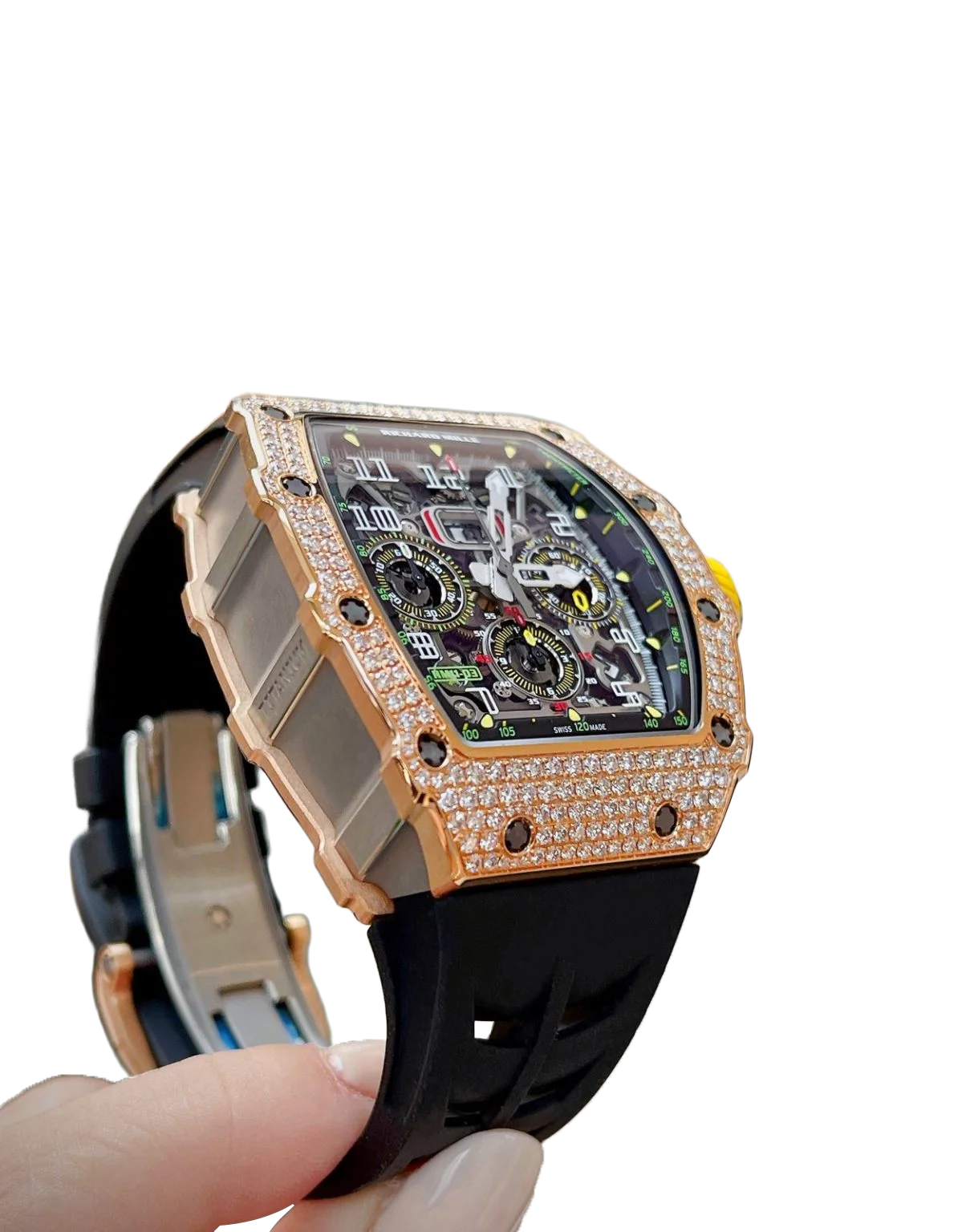 Richard Mille RM 11-03 Flyback Chronograph Diamond Set Rose Gold