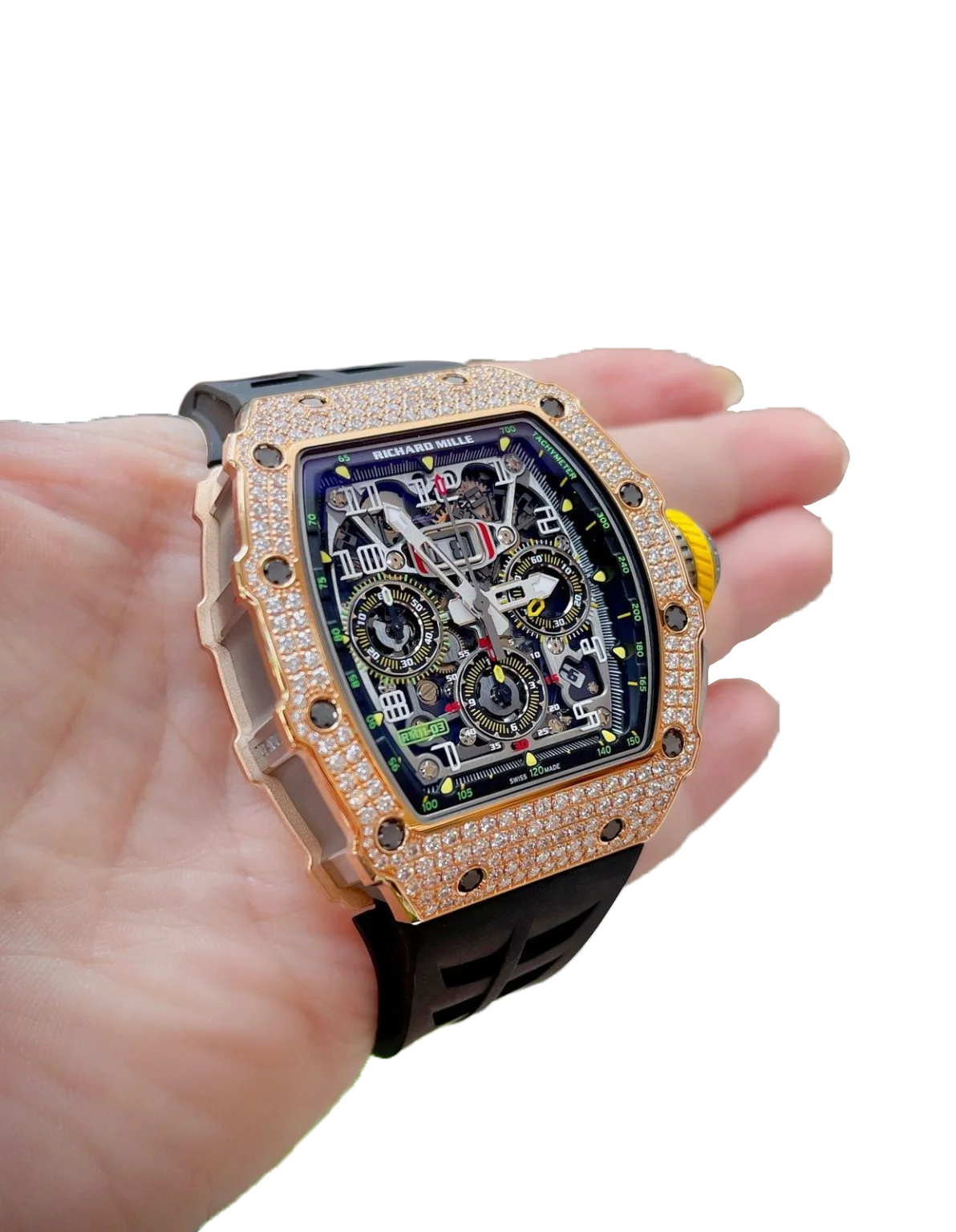 Richard Mille RM 11-03 Flyback Chronograph Diamond Set Rose Gold