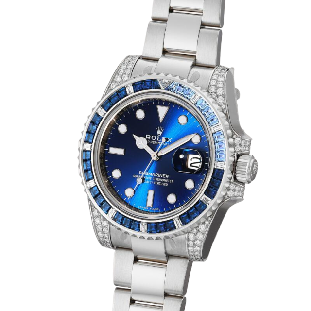 Rolex Submariner Date 40mm 116659SABR White Gold Blue Dial Sapphire Diamond Bezel