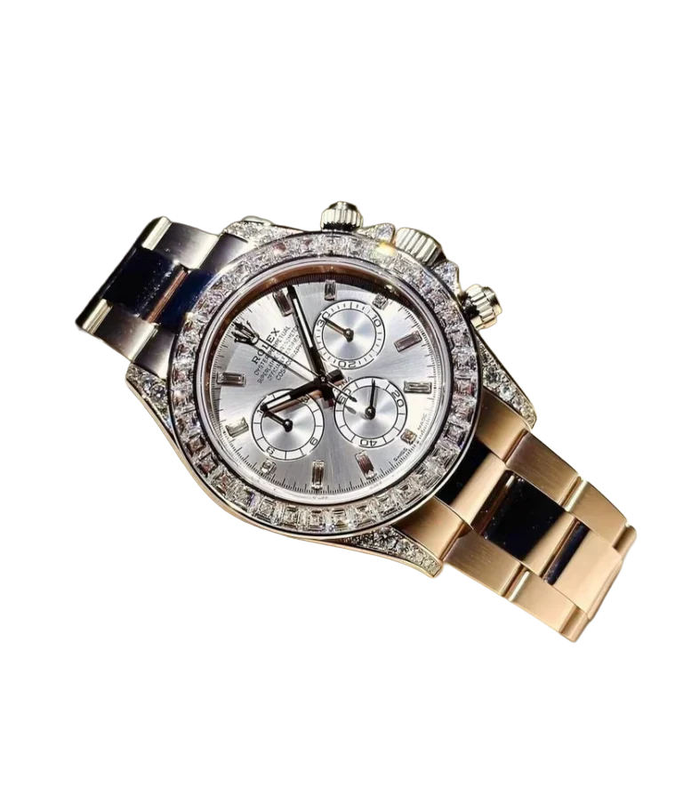 Rolex Daytona 126595TBR Rose Gold Sundust Diamond Dial Diamond Bezel