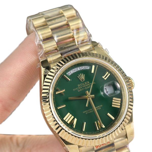 Rolex Day-Date 40mm Green Roman Yellow Gold 228238