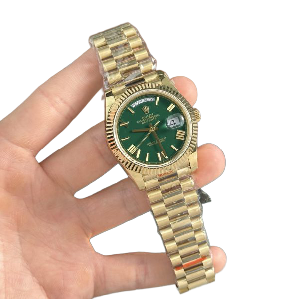 Rolex Day-Date 40mm Green Roman Yellow Gold 228238