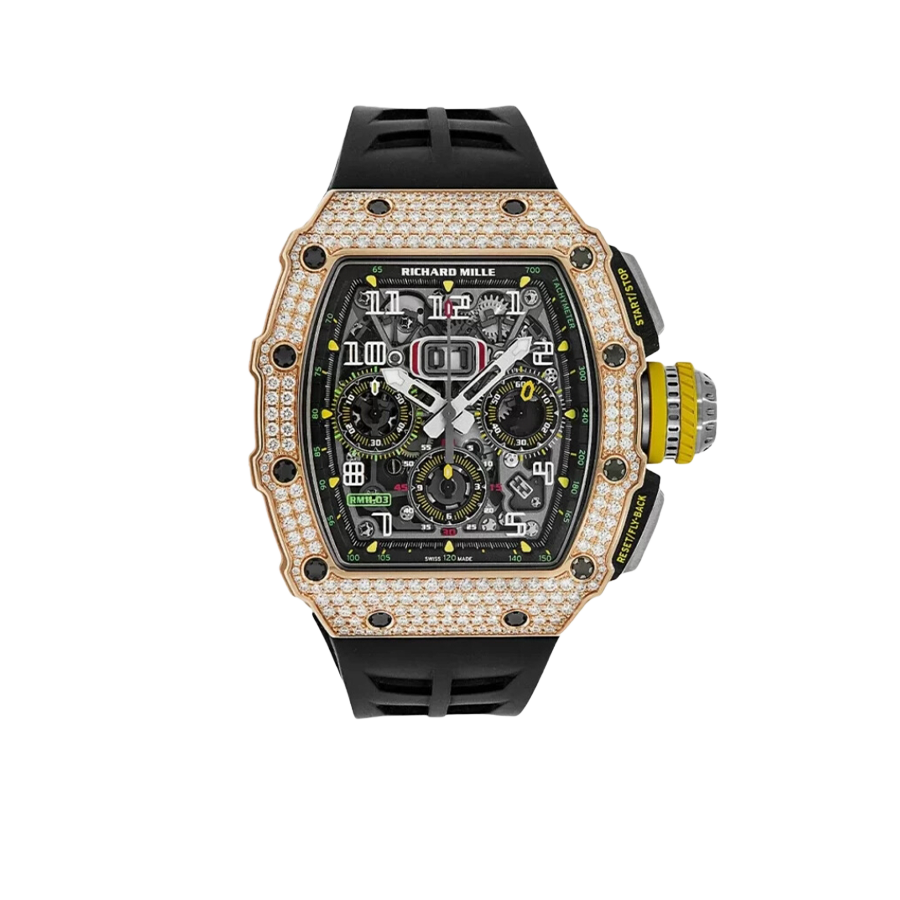 Richard Mille RM 11-03 Flyback Chronograph Diamond Set Rose Gold