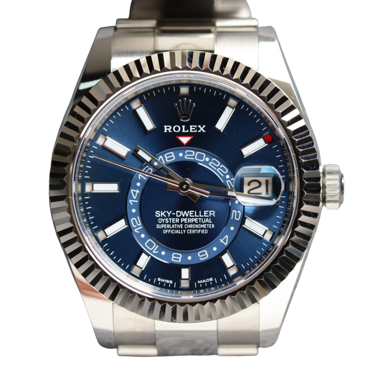 Rolex Sky-Dweller Stainless Steel Blue Dial Oyster 336934-0005 New