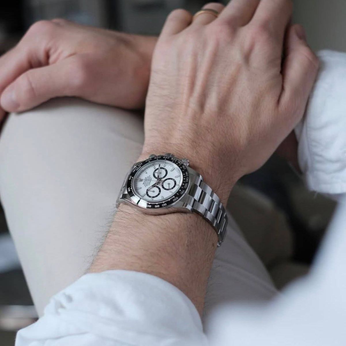 Rolex Daytona 40mm Stainless Steel White Panda Dial 126500