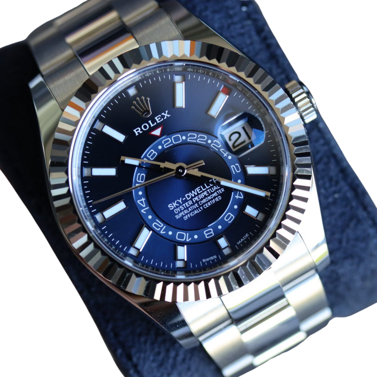 Rolex Sky-Dweller Stainless Steel Blue Dial Oyster 336934-0005 New