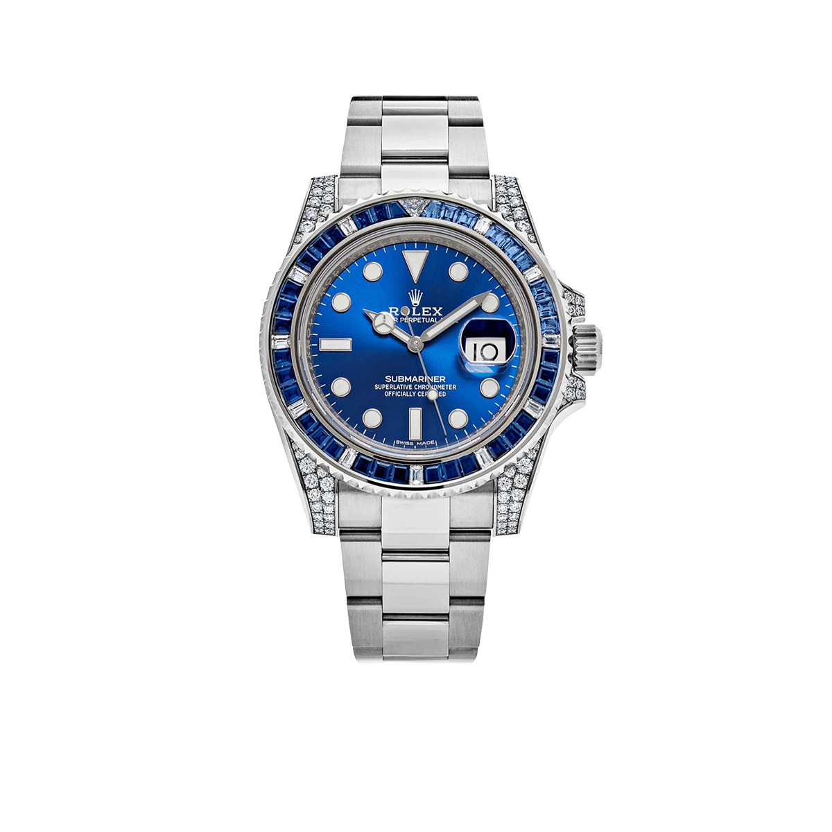 Rolex Submariner Date 40mm 116659SABR White Gold Blue Dial Sapphire Diamond Bezel