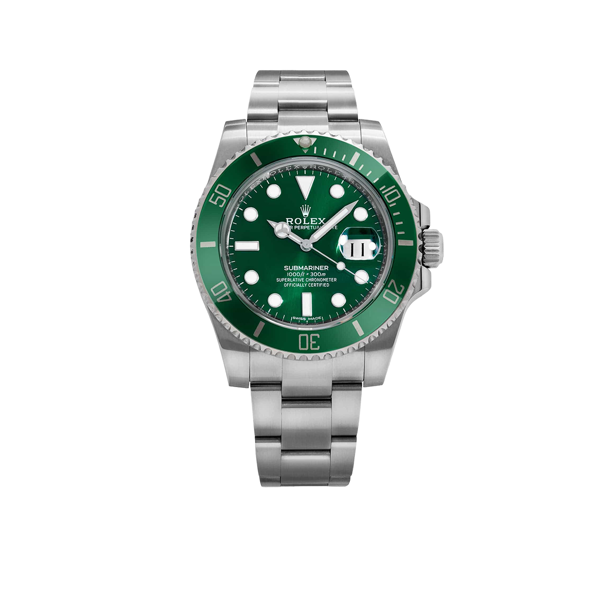 Rolex Submariner 40mm Hulk Steel Green Dial Bezel Mens Watch 116610LV