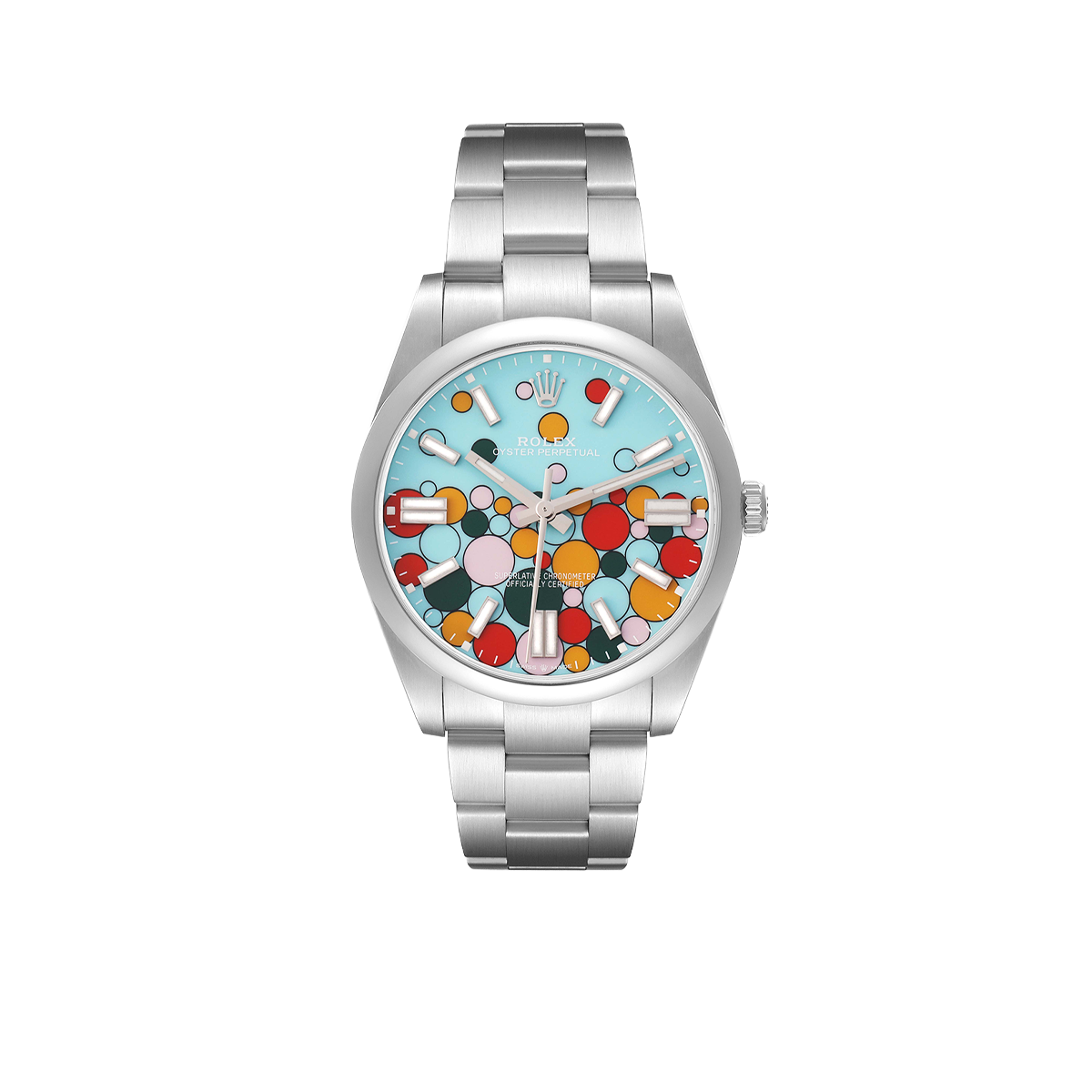 Rolex Oyster Perpetual 41mm Celebration Dial Steel Mens Watch 124300