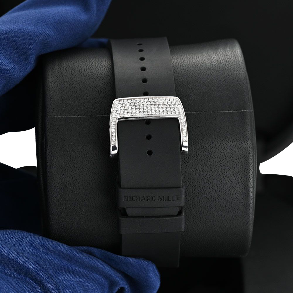 Richard Mille Chronograph & 18K White Gold – Diamond Bezel – Skeleton Dial 50 mm