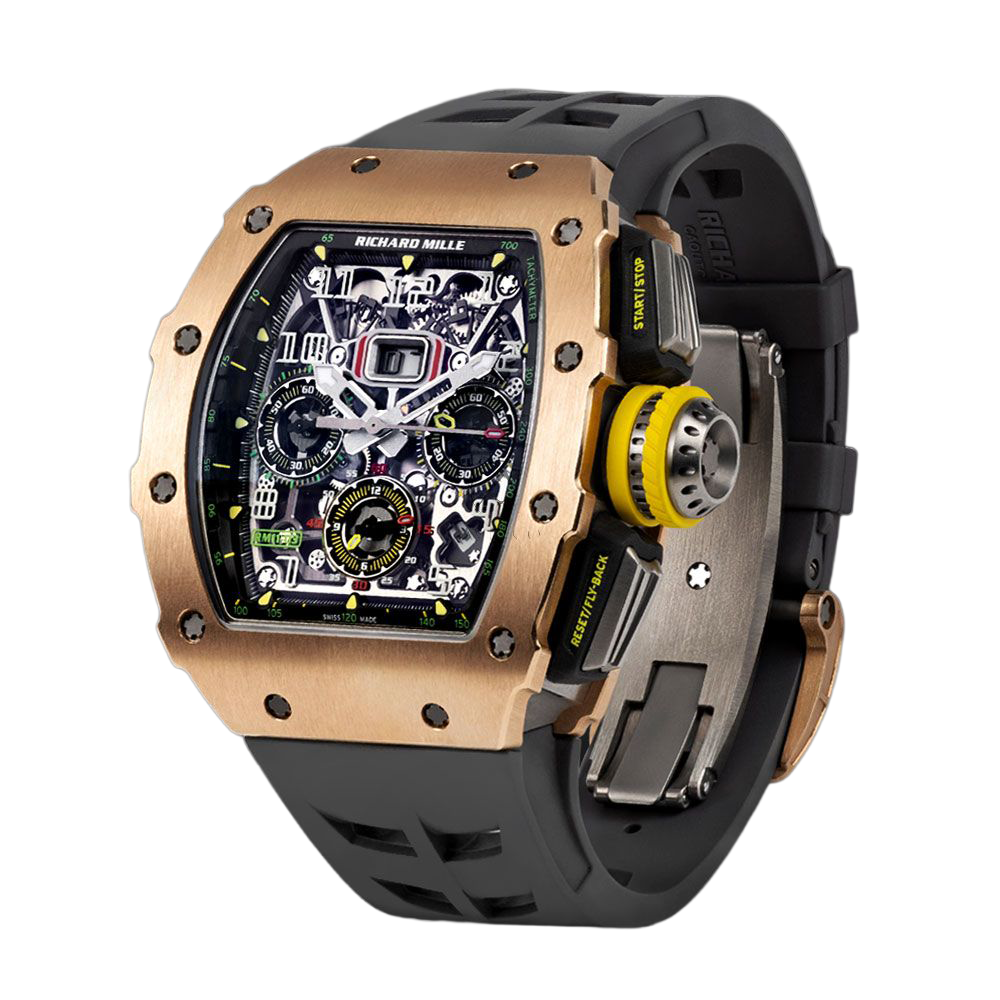 Richard Mille RM 11-03 Rose Gold & Titanium, Skeleton Dial, 50 mm