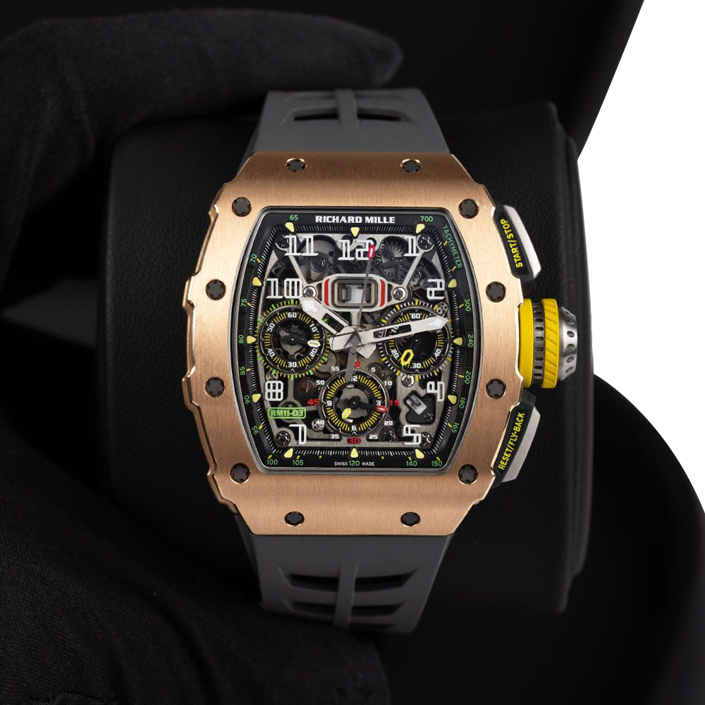 Richard Mille RM 11-03 Rose Gold & Titanium, Skeleton Dial, 50 mm