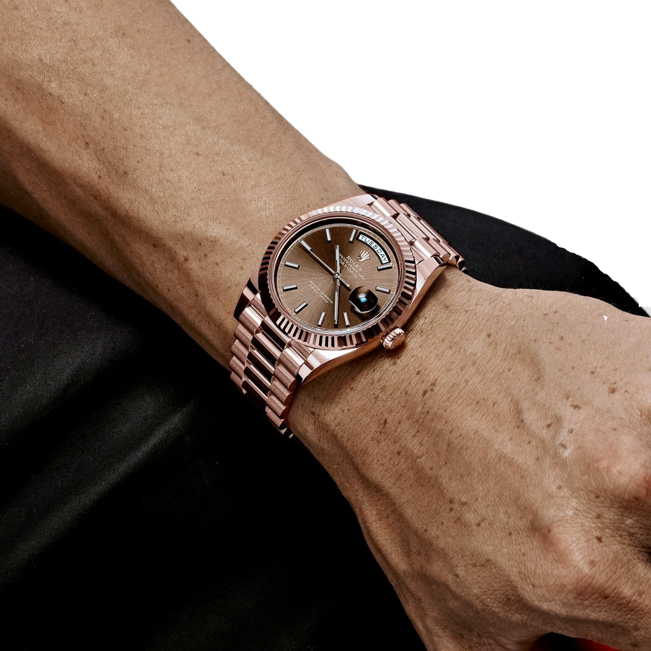 Rolex Day-Date 40mm Rose Gold Chocolate Dial m228235-0053