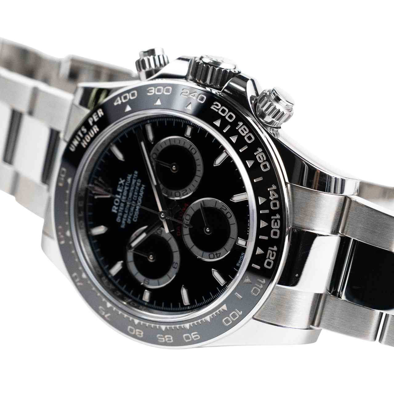 Rolex Daytona Panda 40mm Chronograph Black Dial Mens Watch M126500LN-0002