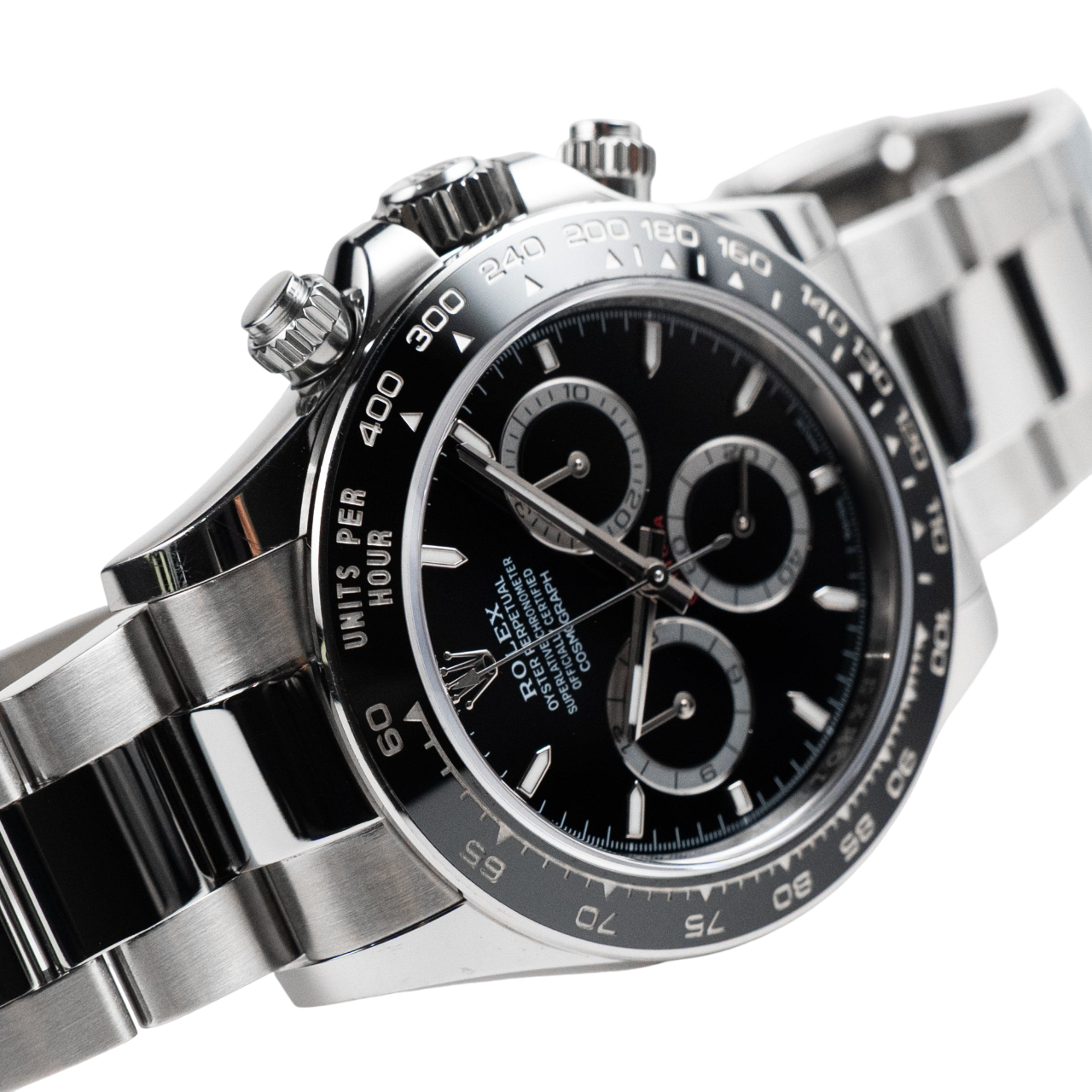 Rolex Daytona Panda 40mm Chronograph Black Dial Mens Watch M126500LN-0002
