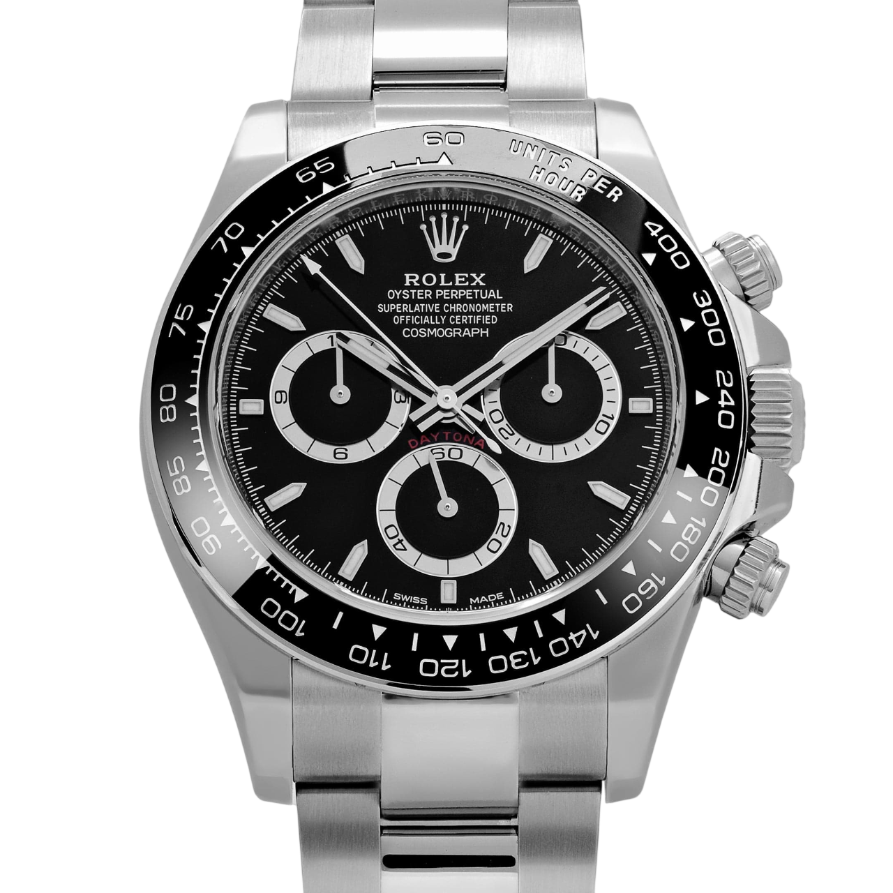 Rolex Daytona Panda 40mm Chronograph Black Dial Mens Watch M126500LN-0002
