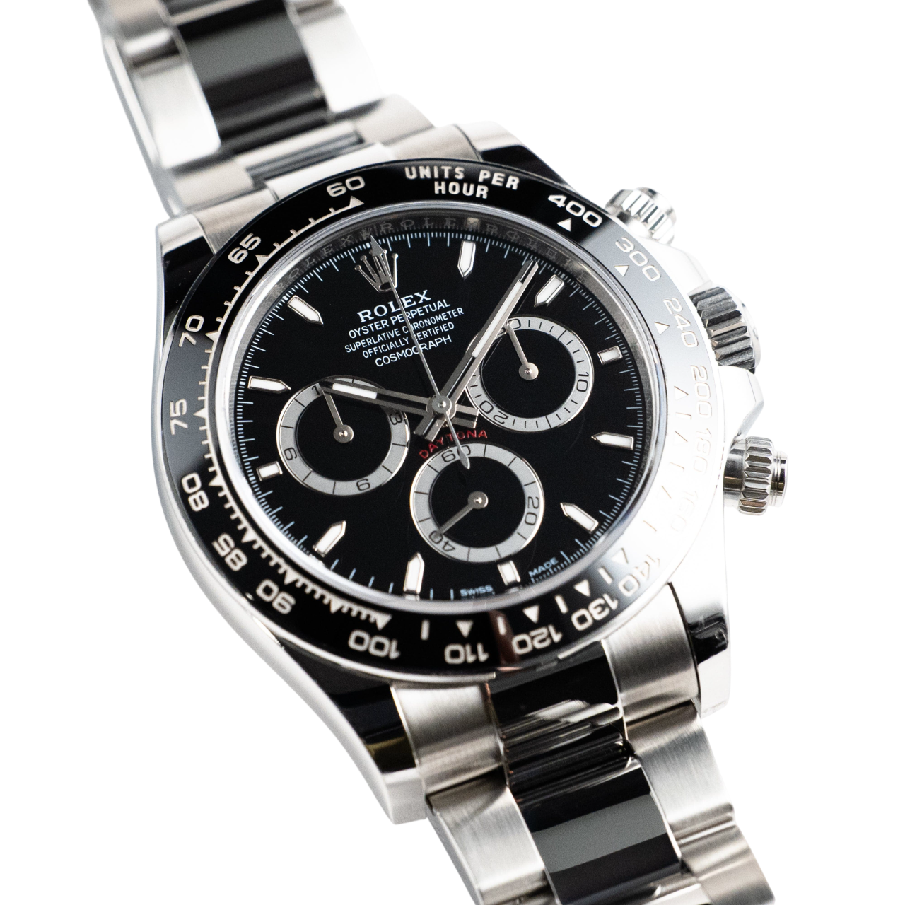 Rolex Daytona Panda 40mm Chronograph Black Dial Mens Watch M126500LN-0002