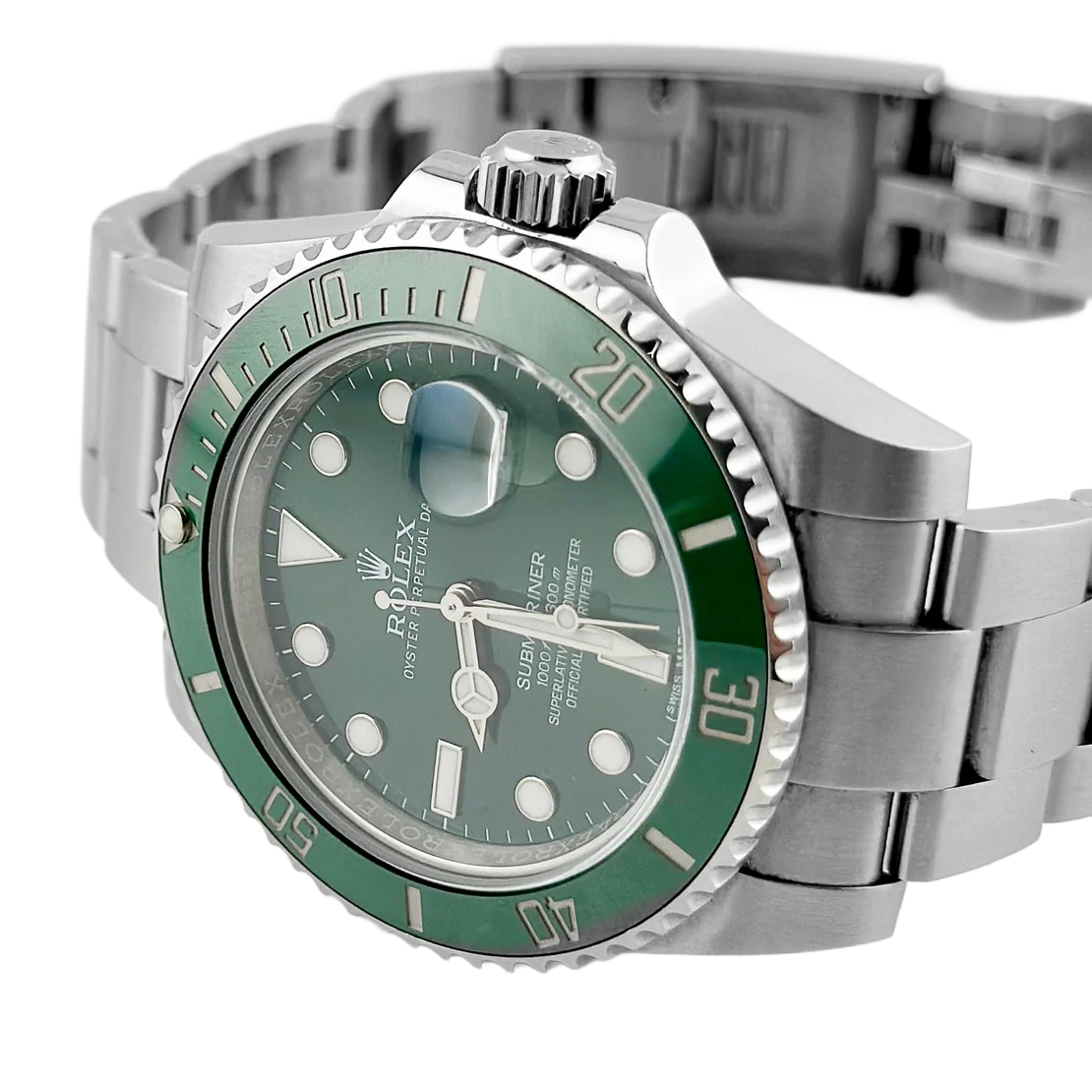 Rolex Submariner 40mm Hulk Steel Green Dial Bezel Mens Watch 116610LV