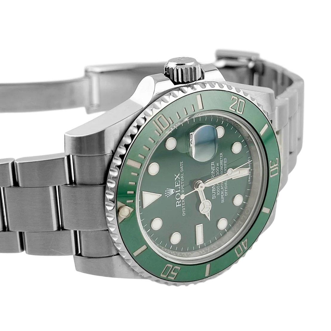Rolex Submariner 40mm Hulk Steel Green Dial Bezel Mens Watch 116610LV