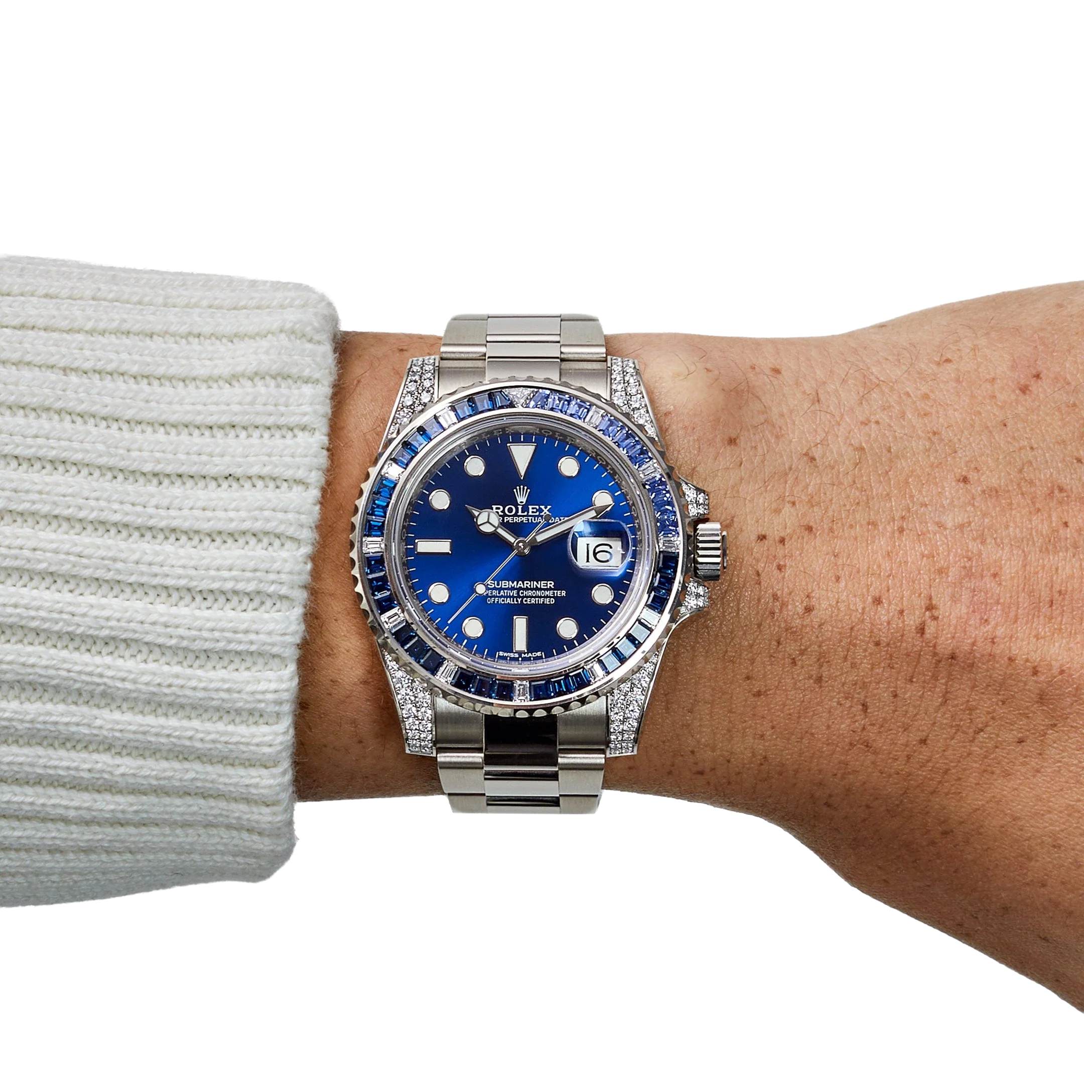 Rolex Submariner Date 40mm 116659SABR White Gold Blue Dial Sapphire Diamond Bezel