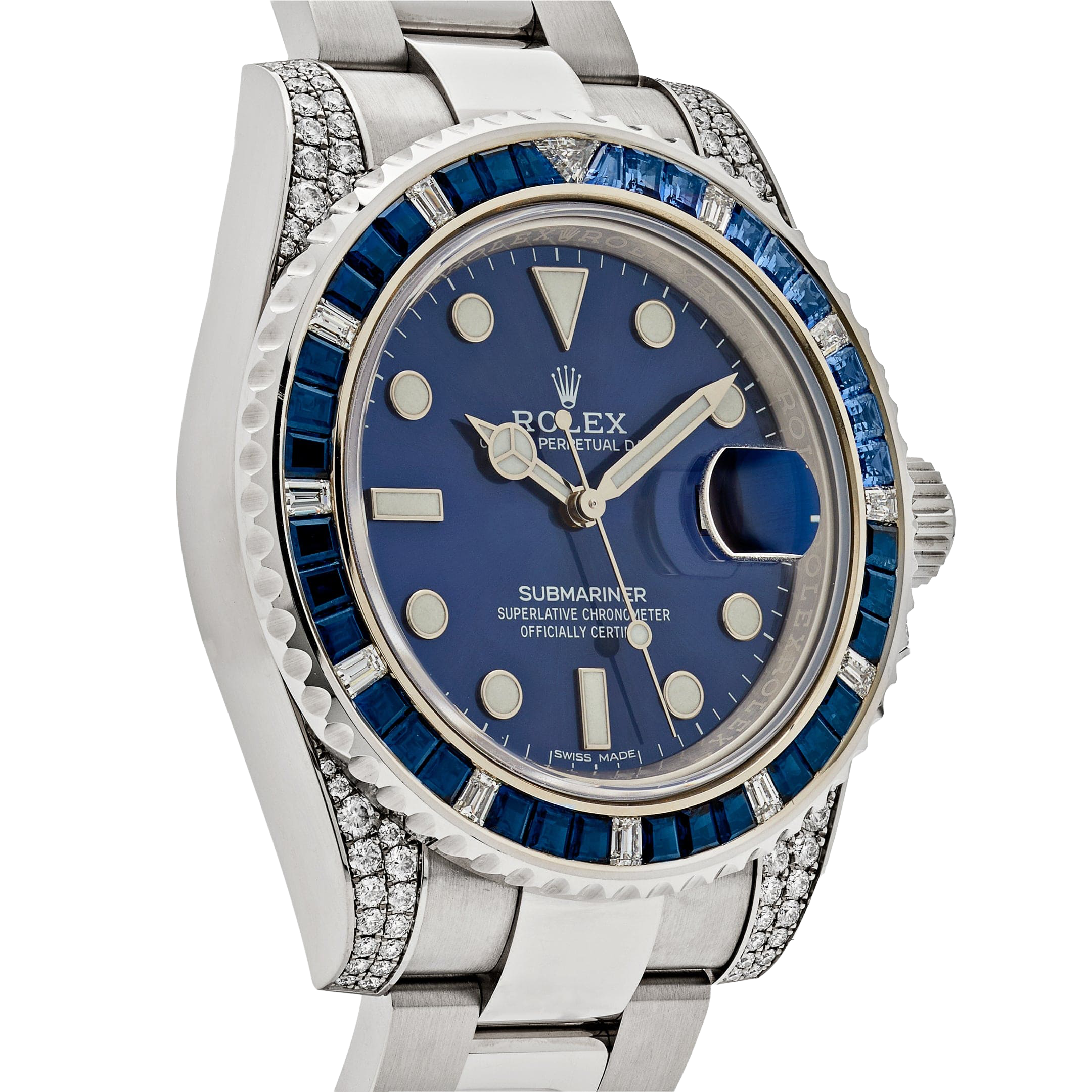 Rolex Submariner Date 40mm 116659SABR White Gold Blue Dial Sapphire Diamond Bezel