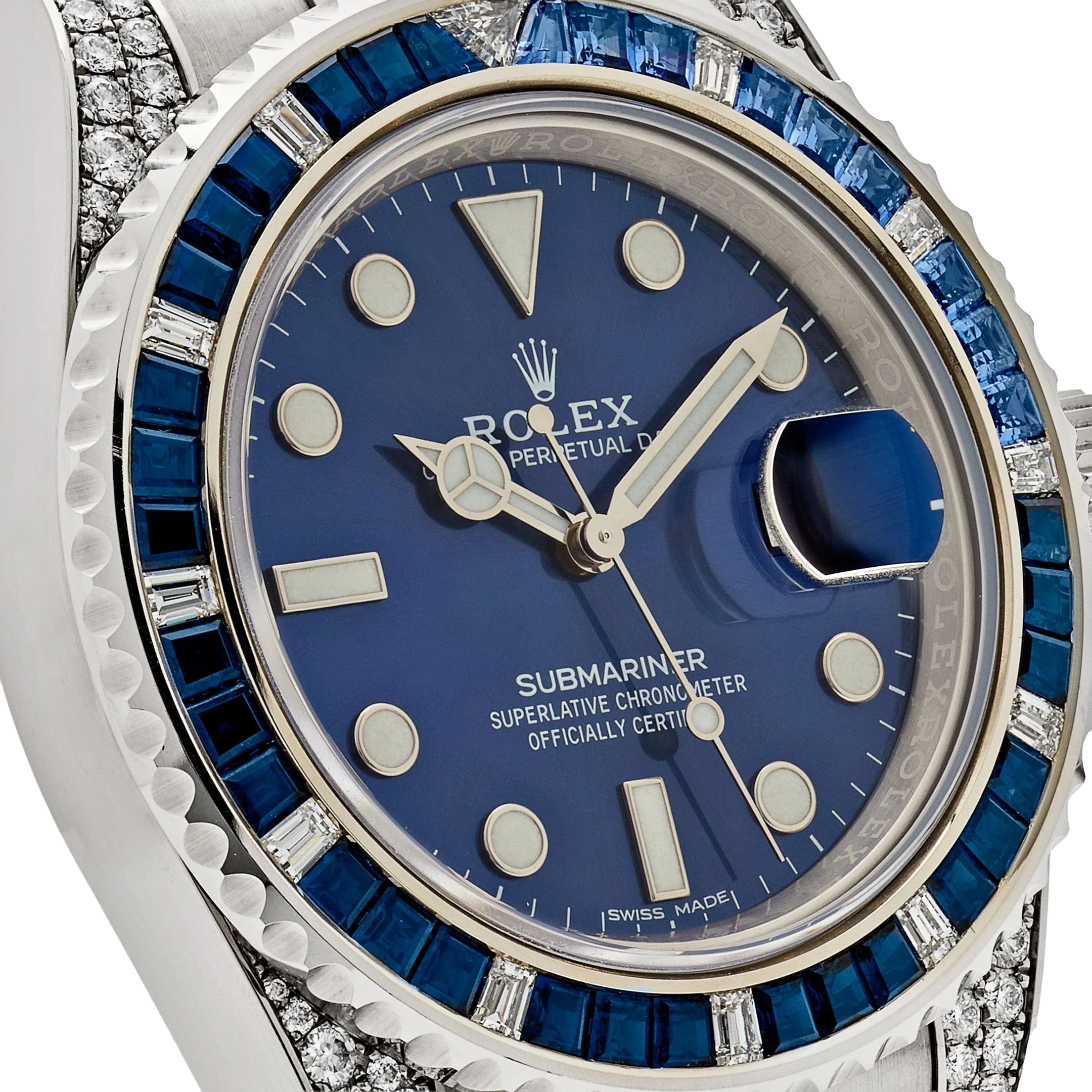 Rolex Submariner Date 40mm 116659SABR White Gold Blue Dial Sapphire Diamond Bezel