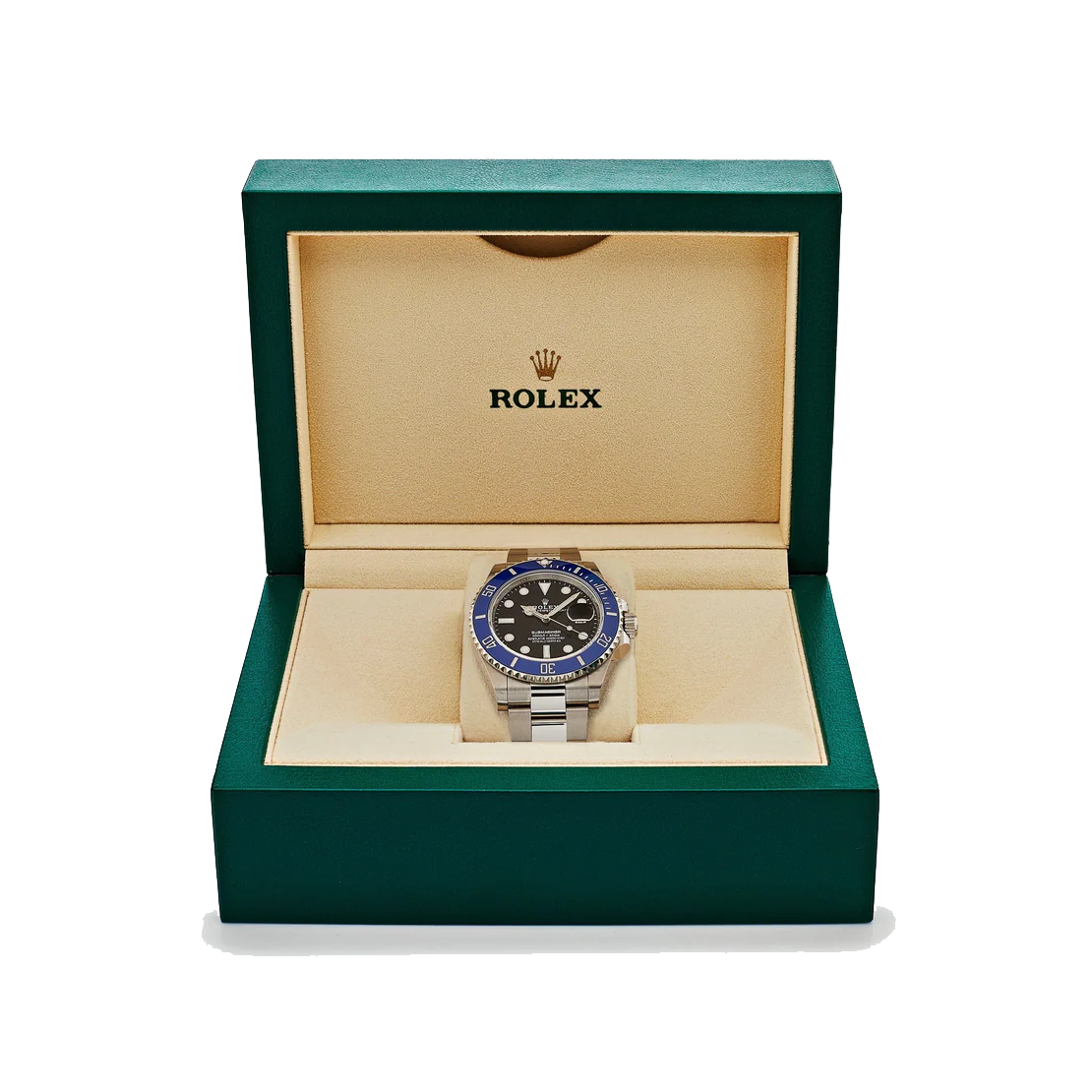 Rolex Submariner 41mm Cookie Monster Blue Ceramic Bezel White Gold Mens Watch 126619