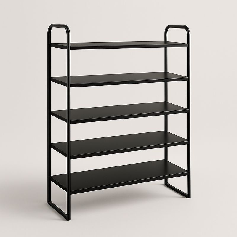 Étagère en métal noire 5 étagères-Havenoviva