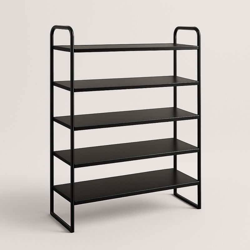Étagère en métal noire 5 étagères-Havenoviva