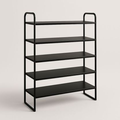 Étagère en métal noire 5 étagères-Havenoviva