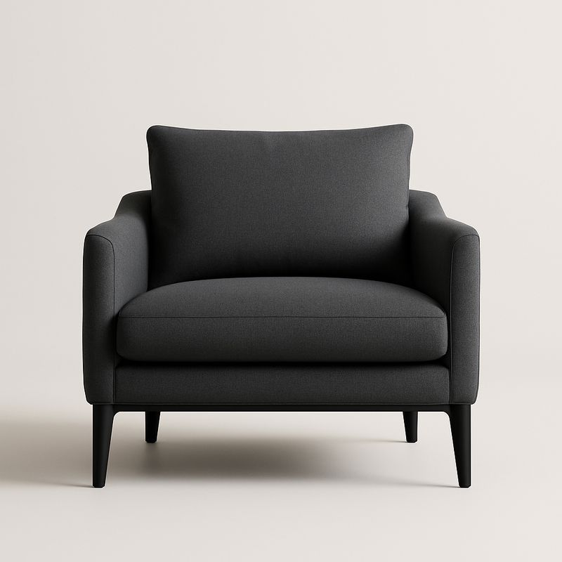 Fauteuil en Tissu Gris Anthracite 90x90x85 cm-Havenoviva